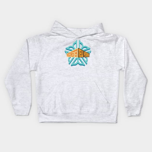 Officially Licensed Rochester Logo Kids Hoodie by patrickkingart
